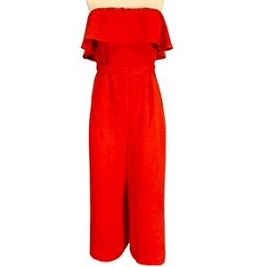 Aritzia Babaton Altamiro Jumpsuit in Bright Tomato Red Size 6